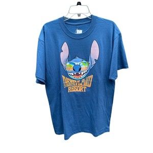 Disneyland Resort Stitch T-Shirt Sz L Blue NWT